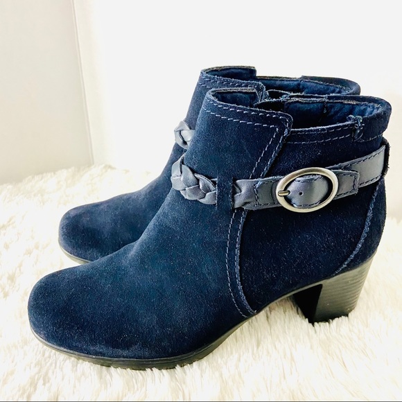 clarks blue ankle boots